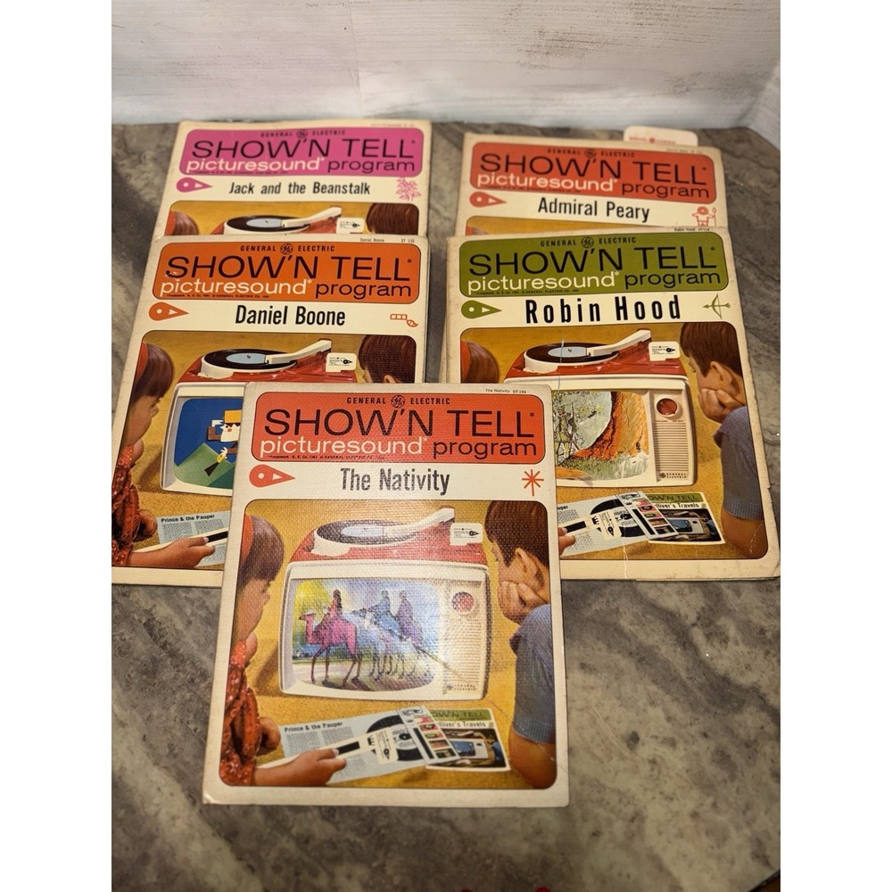 GE show N Tell picture sound program records Untested Lot Of 5